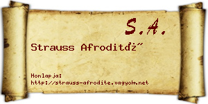 Strauss Afrodité névjegykártya